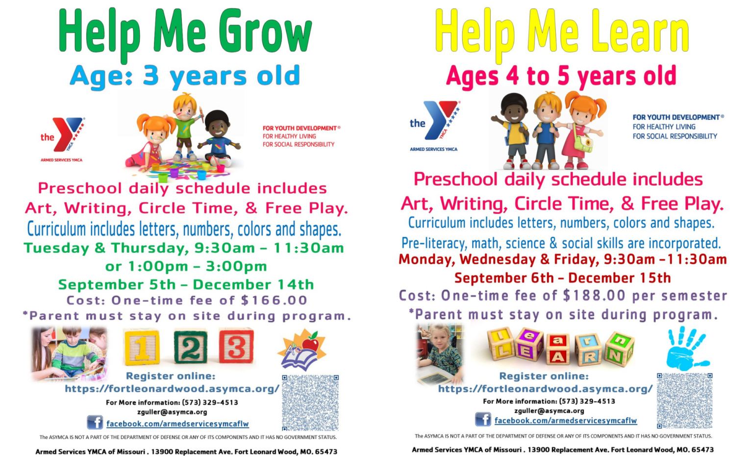 Early Learning - Fort Leonard Wood ASYMCA
